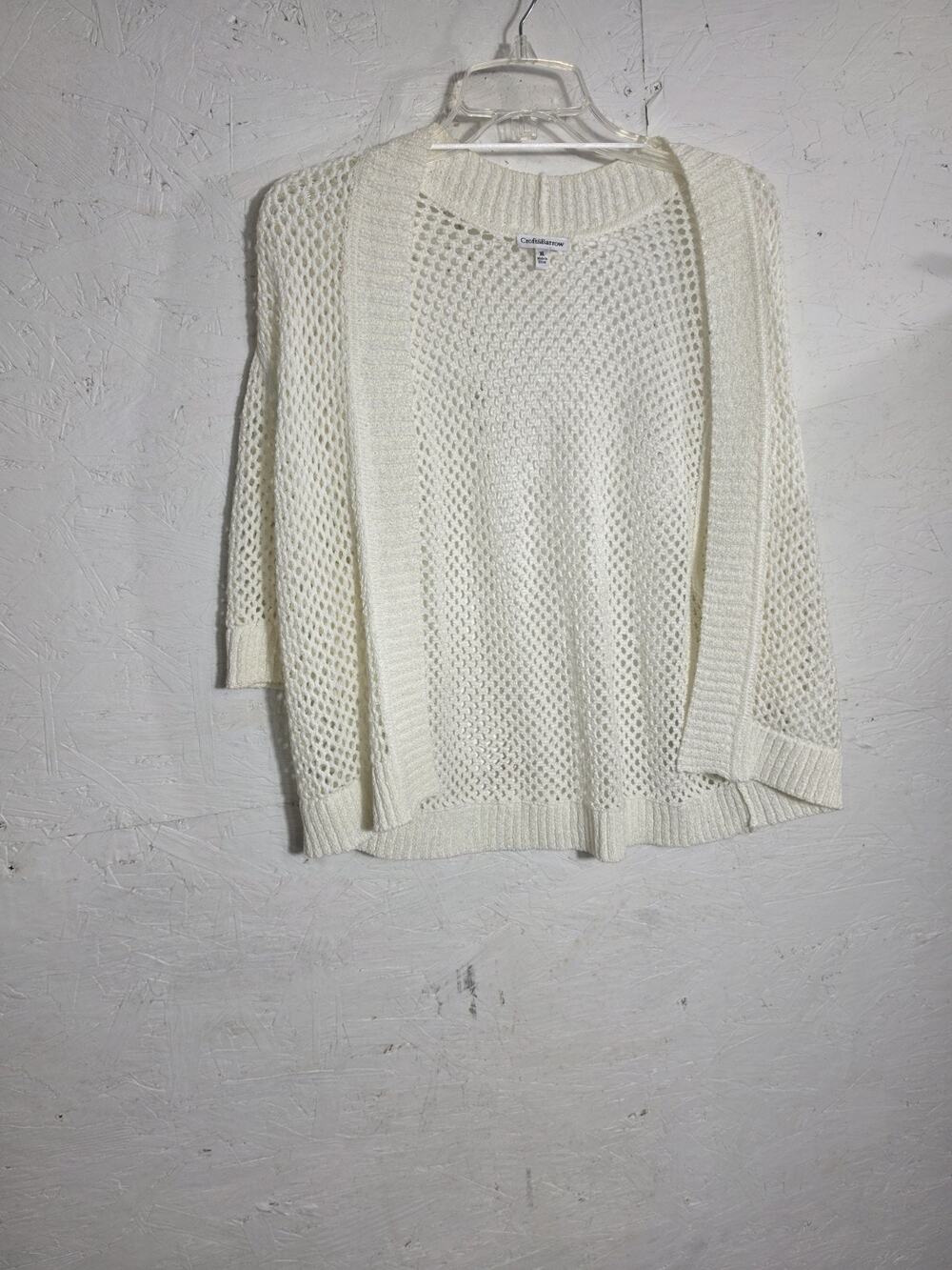 croft and barrow womens tops Crochette Style White Top Xl runs Smaller